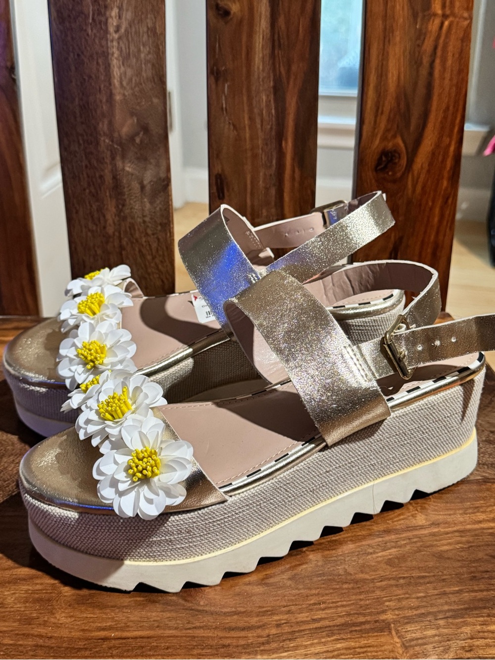 Betsy Johnson Floral Platform Sandals